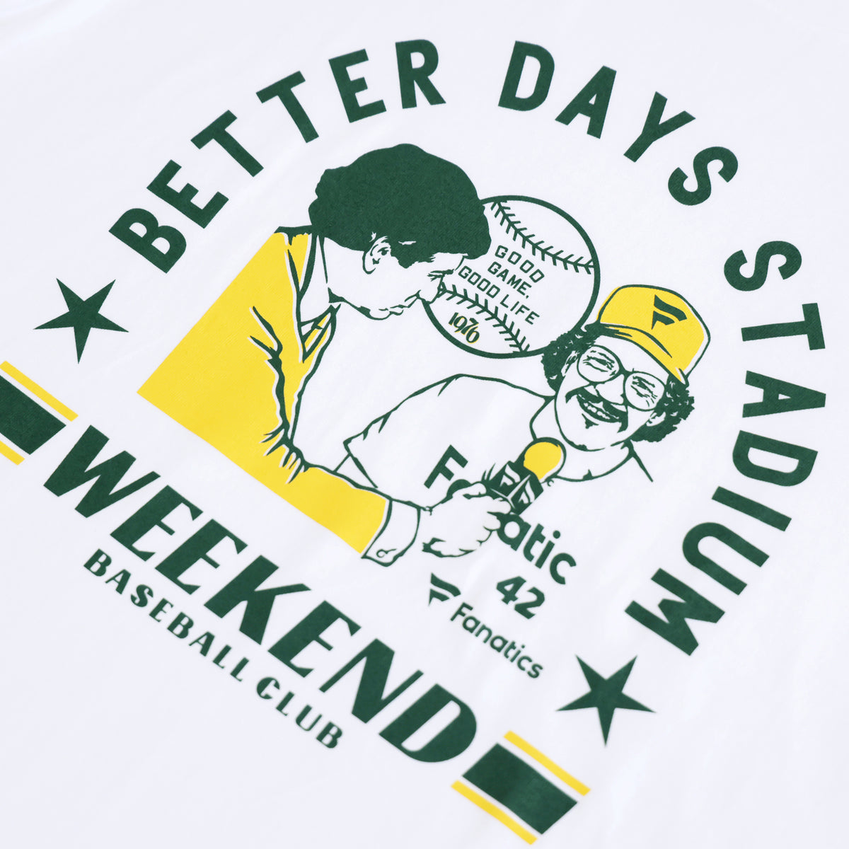 Better Days Stadium × Fanatics T-shirt Green × Yellow