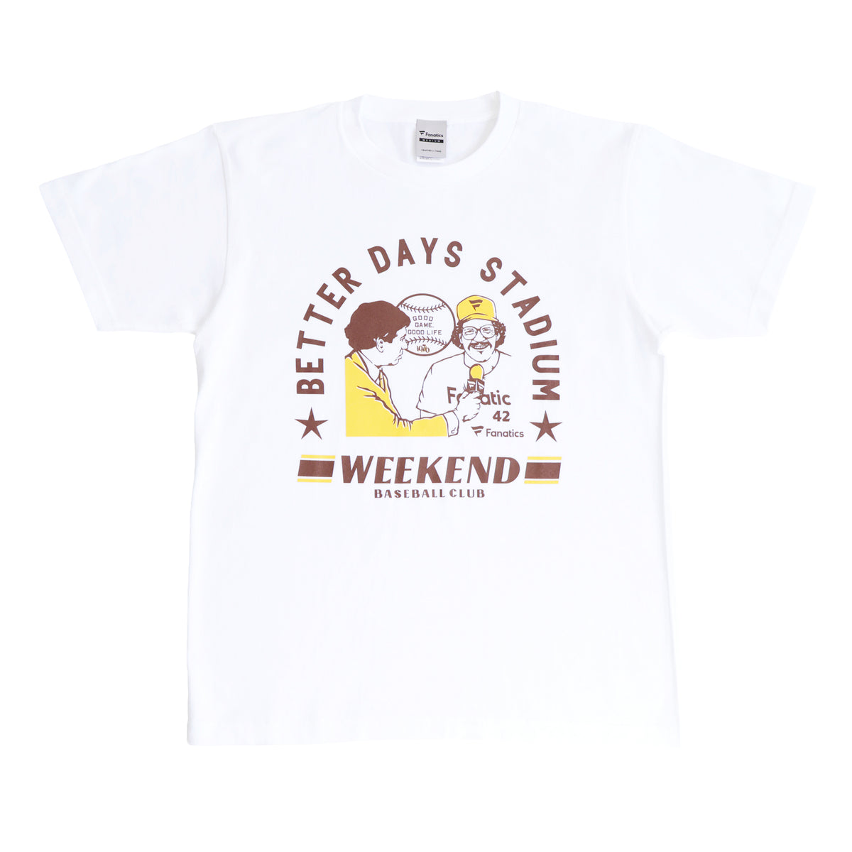 Better Days Stadium × Fanatics T-shirt Brown× Yellow